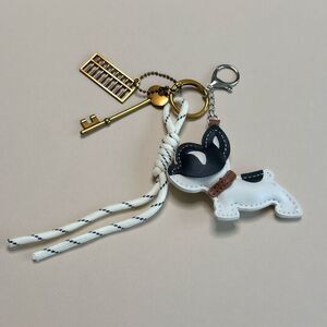 Charming Black and White Dog Keychain S1059